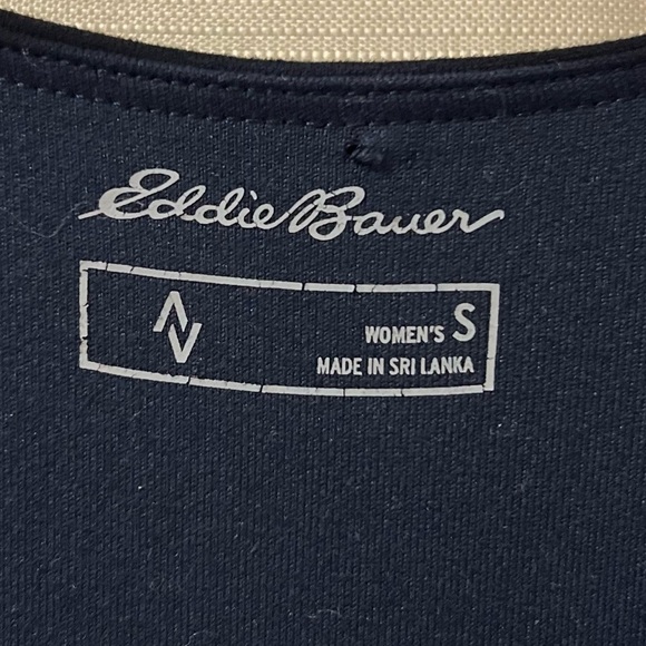 ⚫️ BOGO Eddie Bauer sleeveless sundress size medium navy blue summer dress - Picture 3 of 7